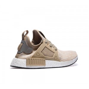 Adidas NMD XR1 Primeknit Trainer - Linen, Metallic Silver and Core Black